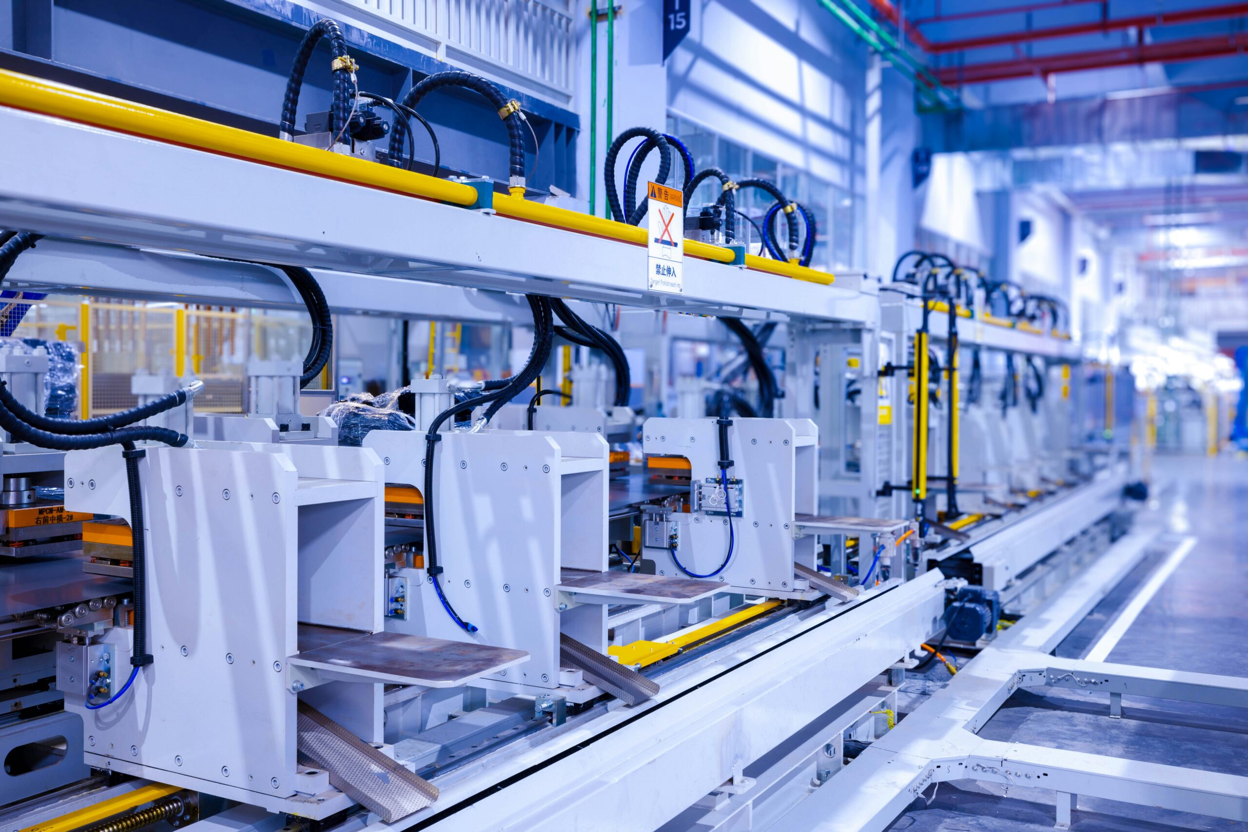 Factory floor at an industrial manufacturing plant